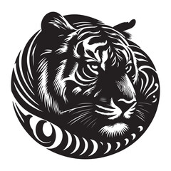 Tiger Head Vector Art