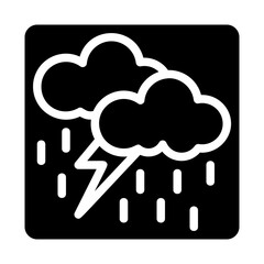 Thunderstorm Solid Icon