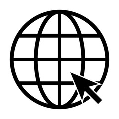 Obraz premium Internet vector flat icon.Go to web sign. for web site design, logo, app, UI. illustration, EPS10.