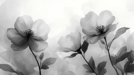 Monochromatic floral design with delicate, translucent blossoms.