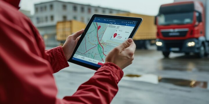 Live delivery status, GPS tracking, and dispatch overview on tablet 