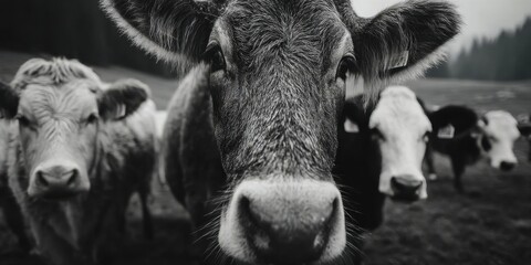 Black and White Dairy Cow Grazing on Green Pasture