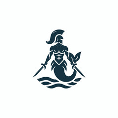 Warrior mermaid logo