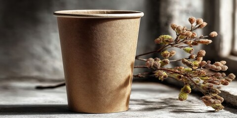 Brown Paper Cup on White Surface