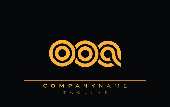 OOA Creative Unique Modern Letter Logo Design. Stylized logo featuring a unique letter design, presenting abstract minimalist aesthetics and modern appeal.