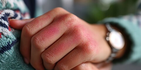 Close-up of Child's Arm with Red Rash