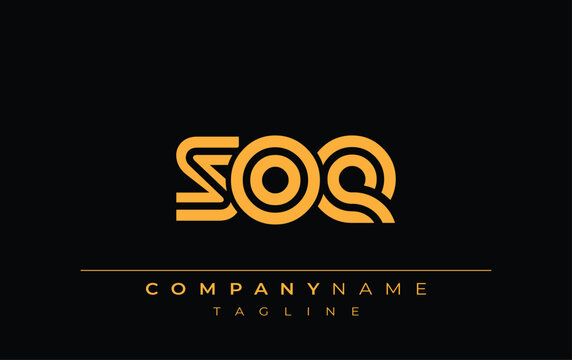 SOE Creative Unique Modern Letter Logo Design. Stylized logo featuring a unique letter design, presenting abstract minimalist aesthetics and modern appeal.