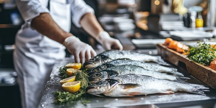 Sustainable seafood options at a restaurant. 