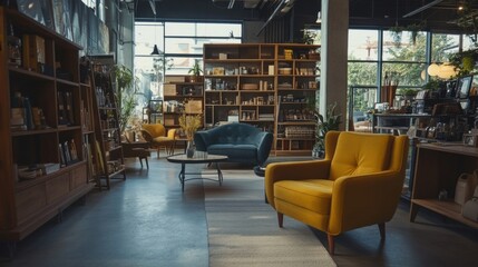 Interior view of furniture store featuring a variety of home items
