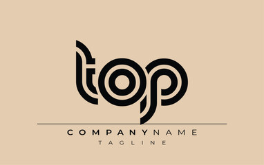 TOP Creative Unique Modern Letter Logo Design. Stylized logo featuring a unique letter design, presenting abstract minimalist aesthetics and modern appeal.