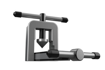 Silver Metal Tube Flaring Tool for HVAC and Automotive Applications, Isolated on a Clean Background