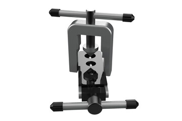 Silver Metal Tube Flaring Tool for HVAC and Automotive Applications, Isolated on a Clean Background