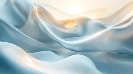 Obraz premium Light and flowing folds of ethereal fabric.