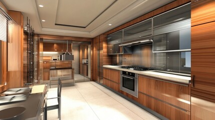 Kitchen interior in a modern apartment