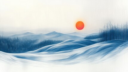 Winter Mountain Sunrise