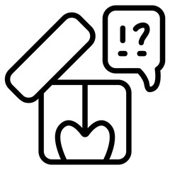 Mystery Box Line Icon