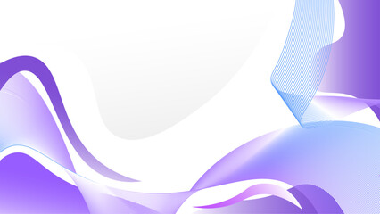 Gradient geometric abstract banner with waves