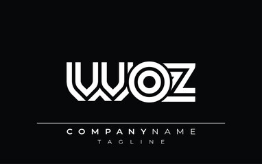 WOZ Creative Unique Modern Letter Logo Design. Stylized logo featuring a unique letter design, presenting abstract minimalist aesthetics and modern appeal. © Mahamud
