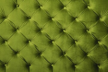 Obraz premium Close up of a green velvet tufted fabric with a diamond pattern design surface