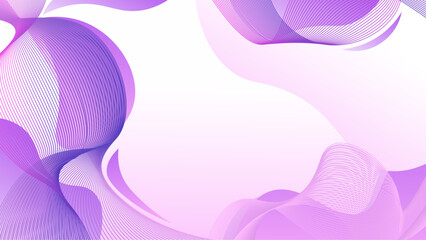 Gradient geometric abstract banner with waves