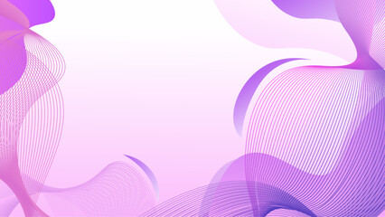 Gradient geometric abstract banner with waves