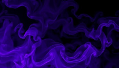 Obraz premium Swirling black and purple smoke clouds form dramatic, abstract shapes , intense, atmospheric