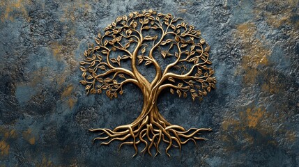 The tree of life symbol, with intricate branches and roots, representing growth