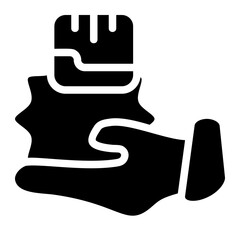 Virtual Chip Solid Icon