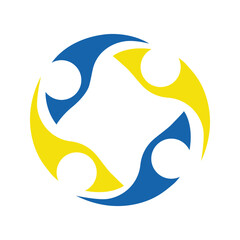 Team technology logo, Healthy team creative logo