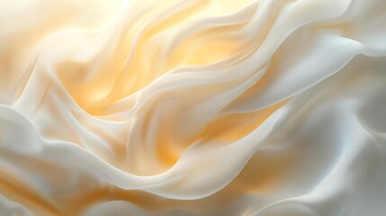 Obraz premium Soft, flowing fabric with warm, golden light.