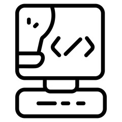 Coding Line Icon