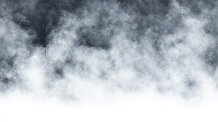 Abstract Smoke Cloudscape: A Study in Grey and White