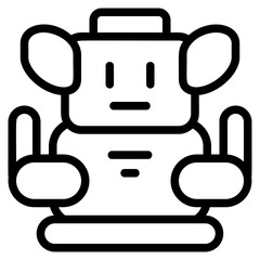 Robot Line Icon