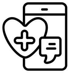 Telemedicine Line Icon