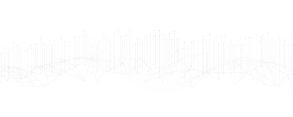 Abstract white gray digital technology futuristic communication high tech concept background. Technology dots lines connect network background.