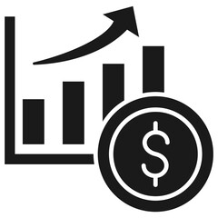 Financial Growth Glyph Icon