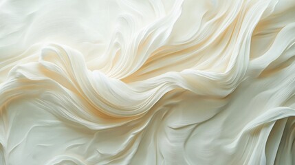 Creamy, flowing fabric texture showcasing subtle light variations.