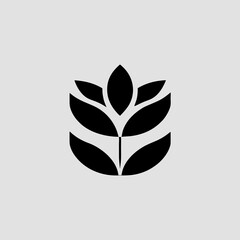 abstract flower logo, logo for business, logo for business, logo design, black and white abstract flower icon, black and white icons, abstract design element