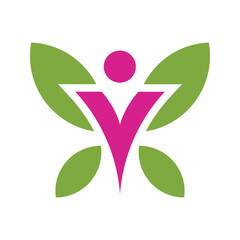 Woman wellness logo, beautiful spa design, skin care symbol icon vector