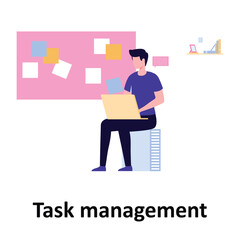 Task management Vector illustration which can easily modify or edit