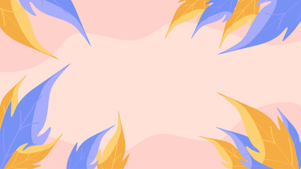 Colorful abstract flowers vector banner illustration