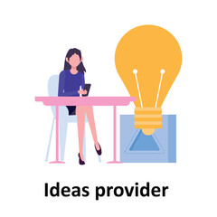 Ideas provider Vector illustration which can easily modify or edit