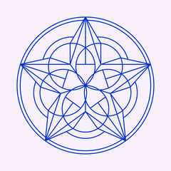 Geometric Star Art Symbol Illustration