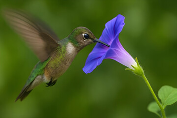 Hummingbird and flower