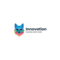 Fototapeta premium Innovation – Wolf Gradient Colorful Logo Design