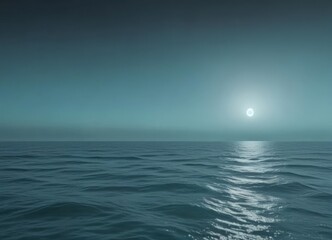 Obraz premium Subtle light blue to deeper teal gradient, ethereal ocean-like feel , fantasy, soft-focus