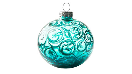Aqua sphere ornament, cut out transparent