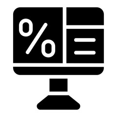 Market discount Solid Icon