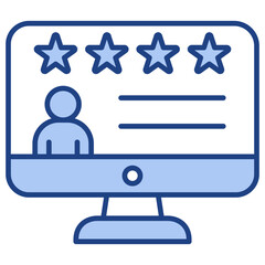 User Rating Blue Icon