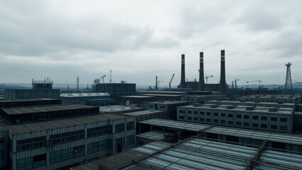 Obraz premium factory in the city